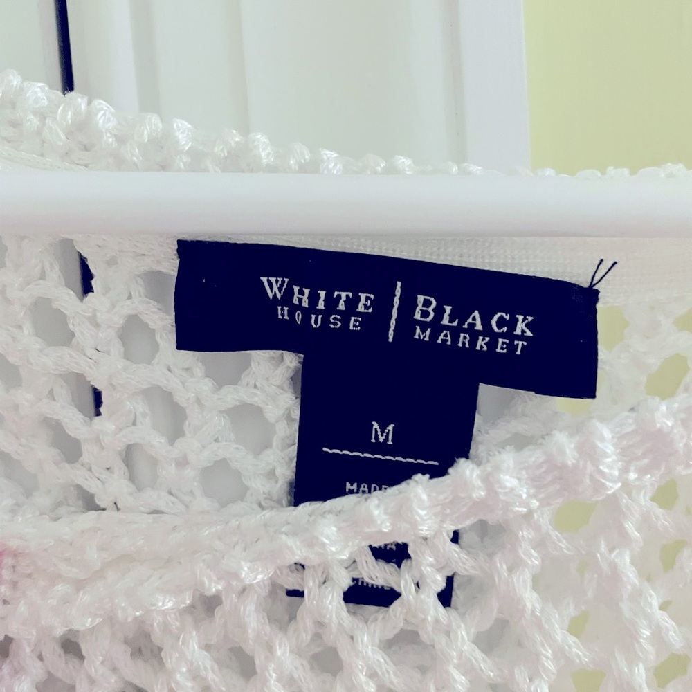 Never worn White House Black Market crochet sweater size M